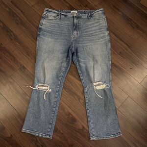 Good American Good Curve jeans 16 distressed
